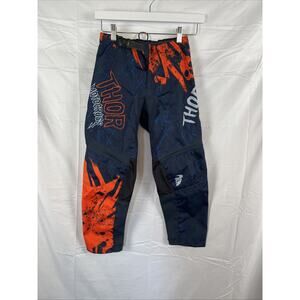 Thor Youth Sector Gnar Motocross Pants Midnight Orange MX Dirt Bike Kids Size 28